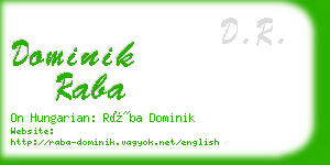 dominik raba business card